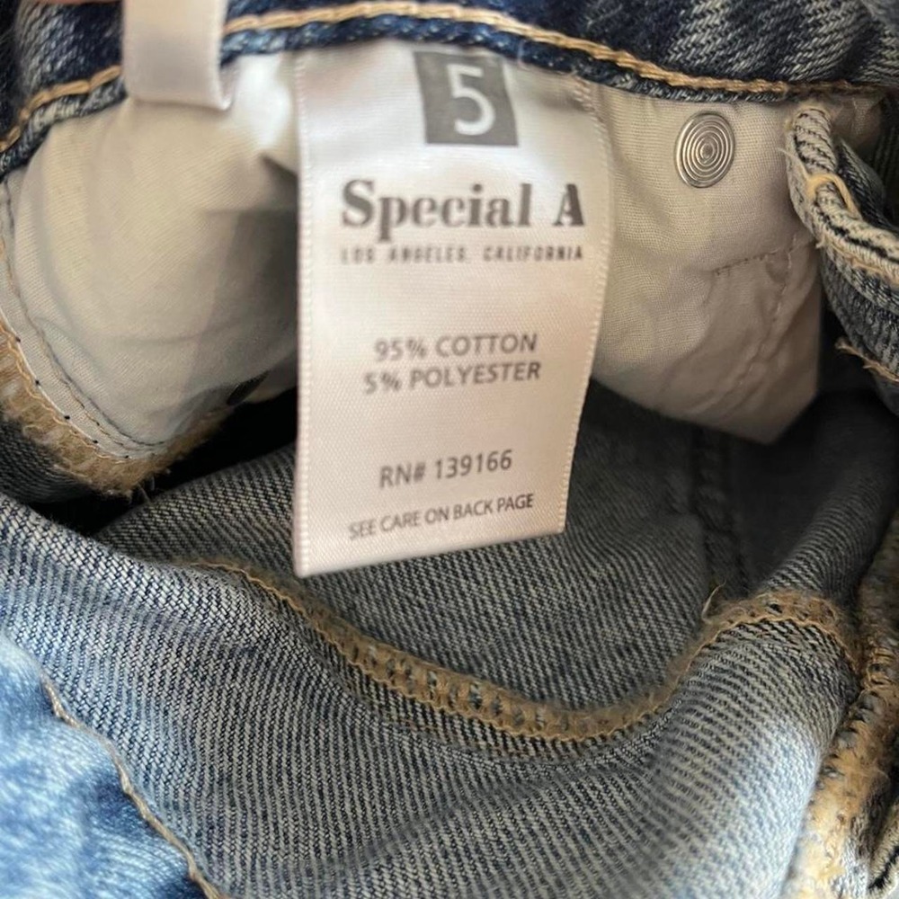 Special A Y2K Wide Leg Blue Denim Jeans NWT Size 5 - Picture 7 of 8
